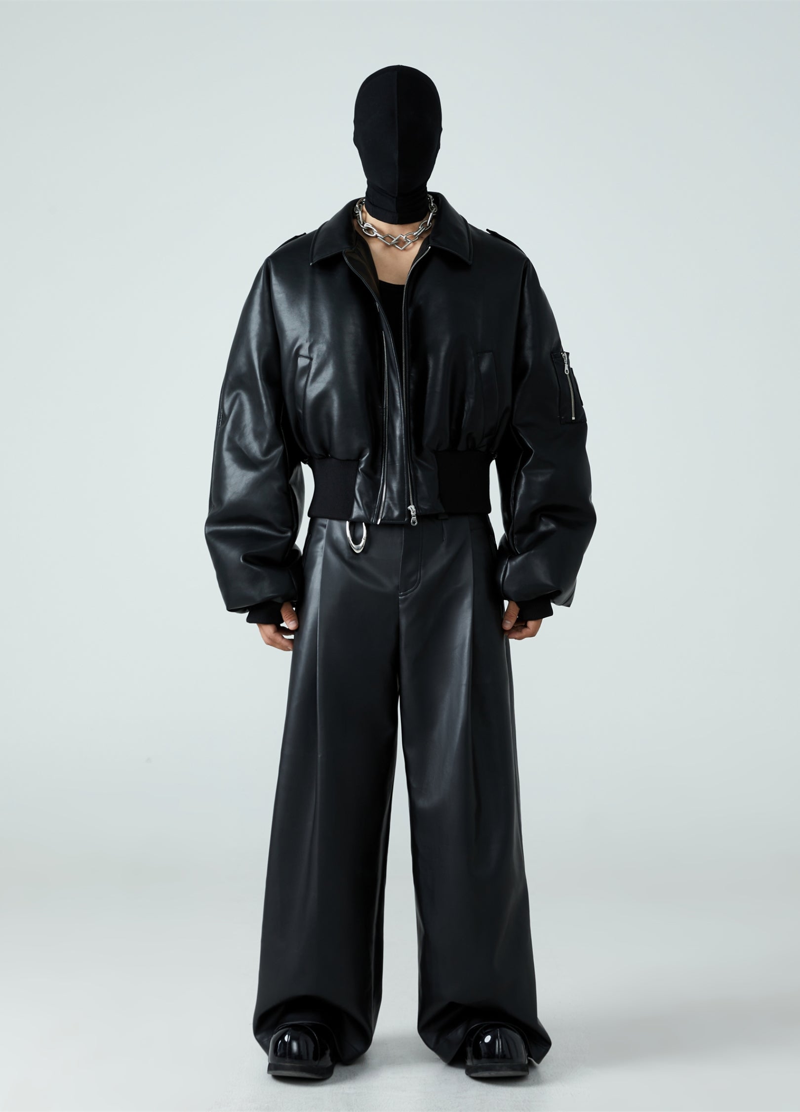 FRKM SCD - Shiny PU Leather Jacketカラーブラック - ジャケット ...