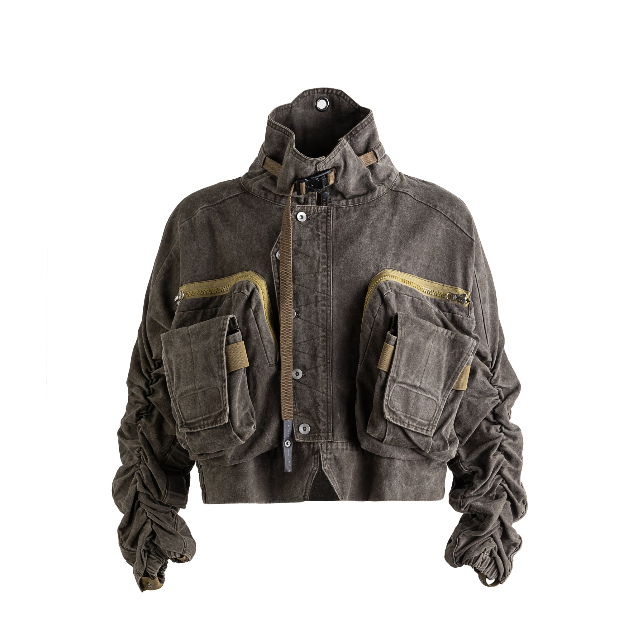 Veste en jean courte à col montant Wasteland 23AW 