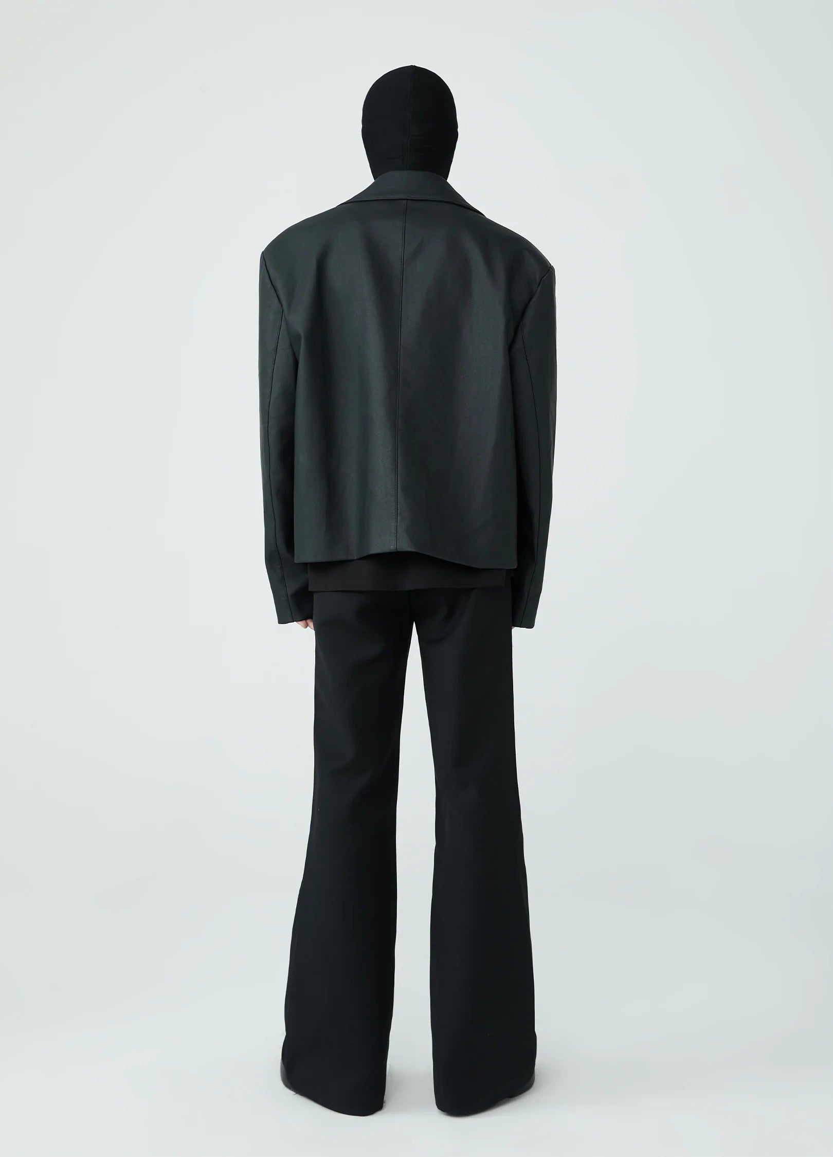23SS Noir Minimalist Leather Jacket